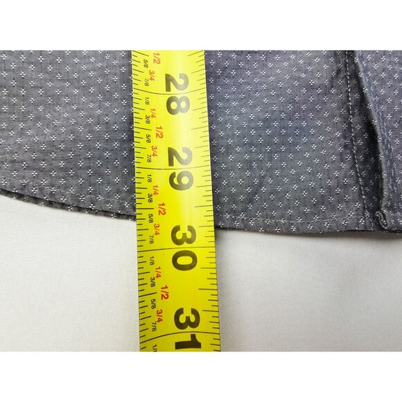 Ben Sherman Tailored Slim Fit Size 15.5 34-35 Mens Charcoal Gray White Pattern - Picture 7 of 9